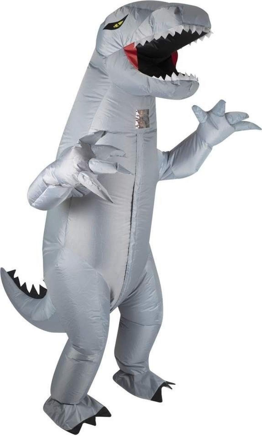 Dinosaure gris gonflable
