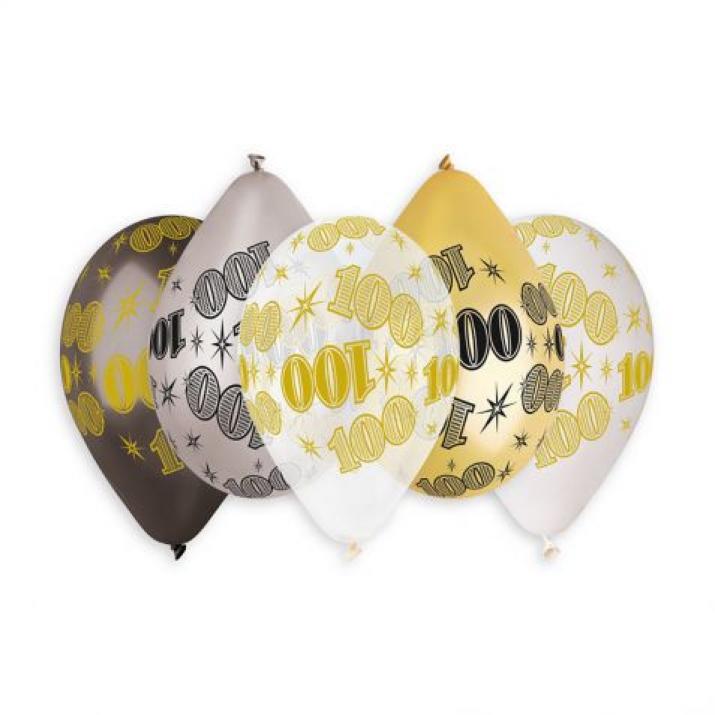 10 ballons jubilé anniversaire 100 ans diamètre 28cm