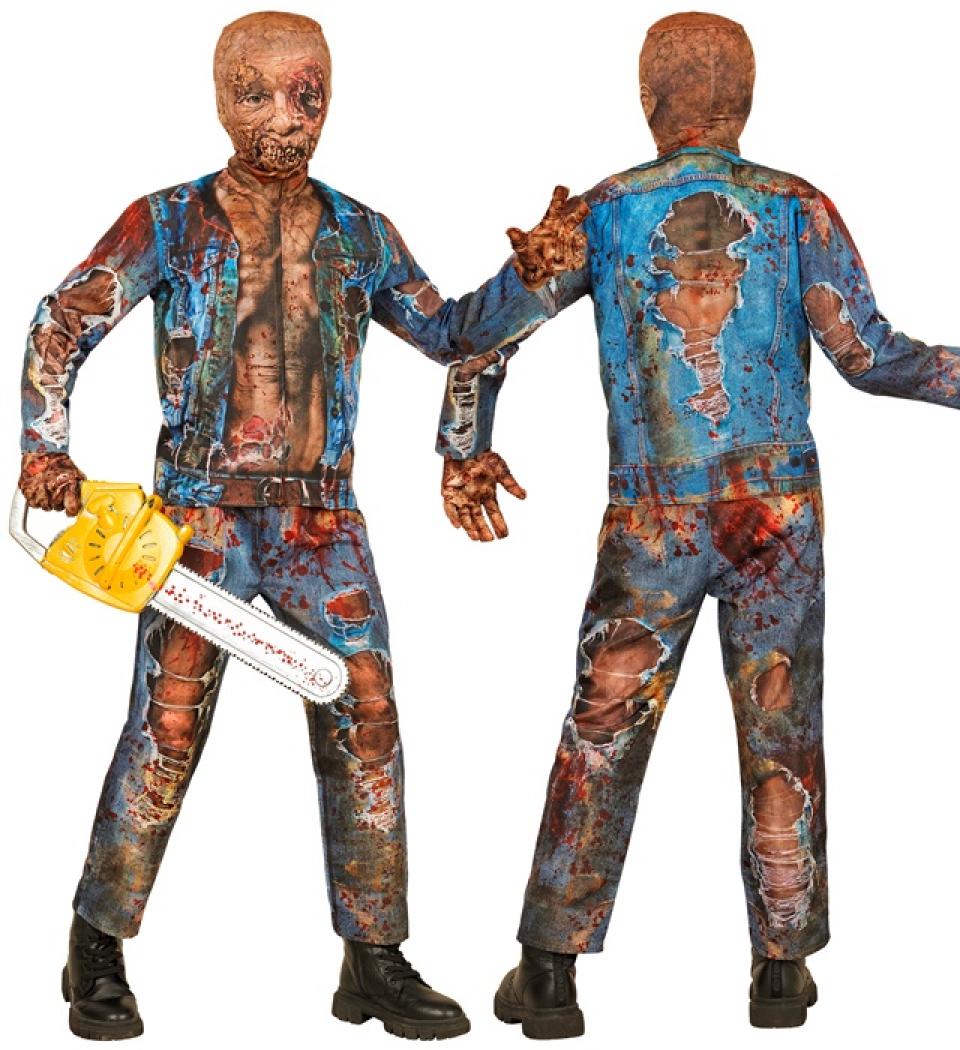 Déguisement effet réaliste zombie imprimé Fast Costume intégral taille 8/10 ans