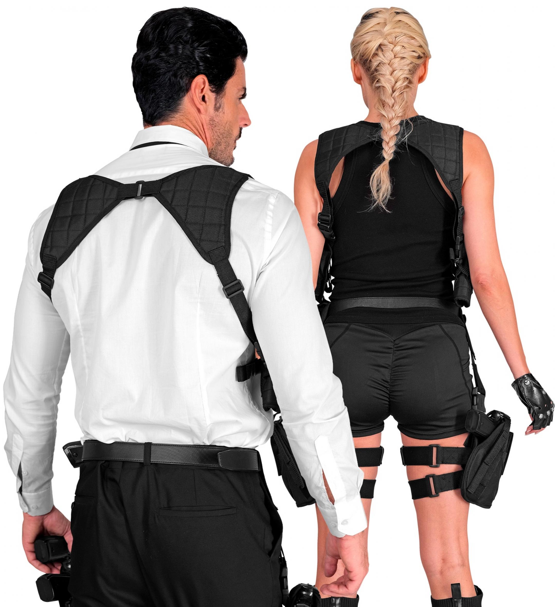 Holster épaule tactique policier avec pochettes