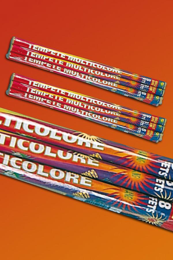 Paquet de 6 chandelles multicolores