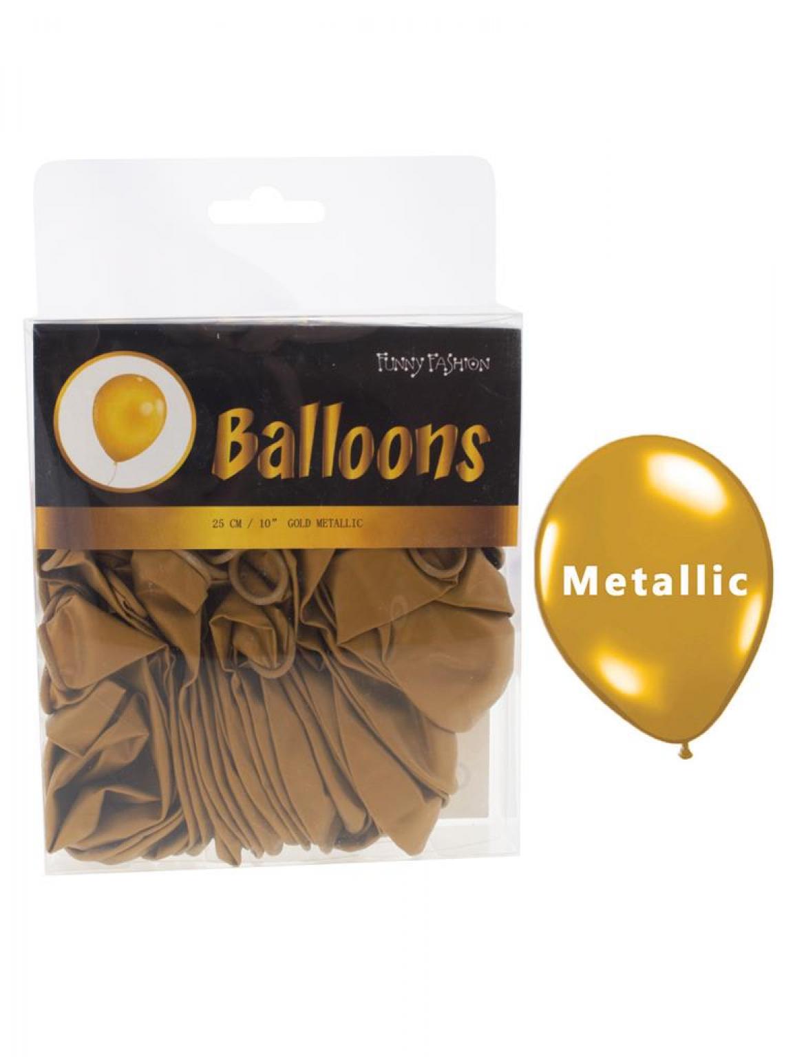40 ballons métallisés or