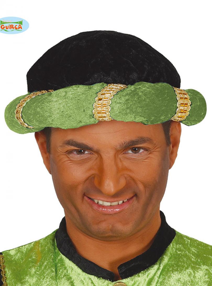 Coiffe médiévale verte