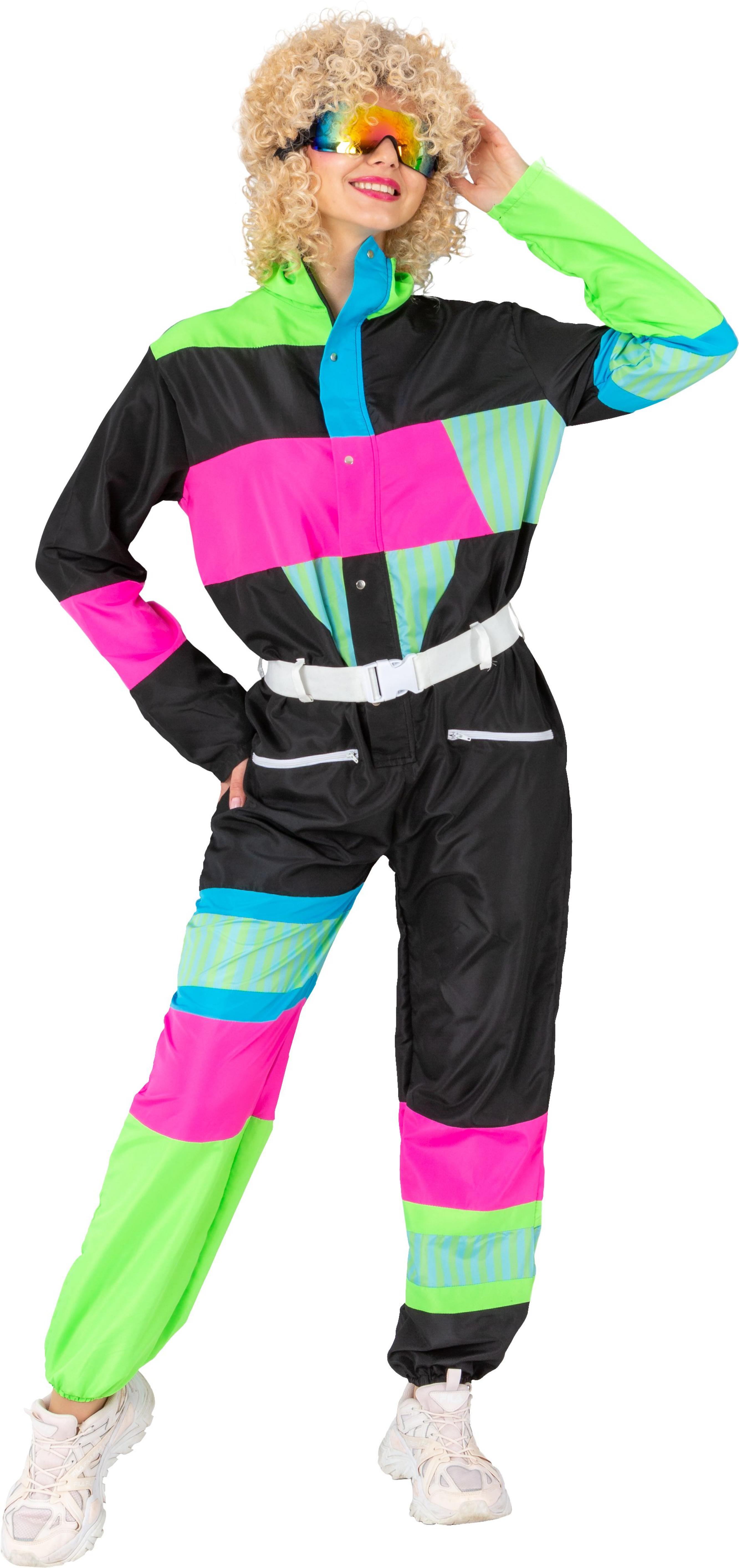Combinaison de ski fluo années 80 taille XL