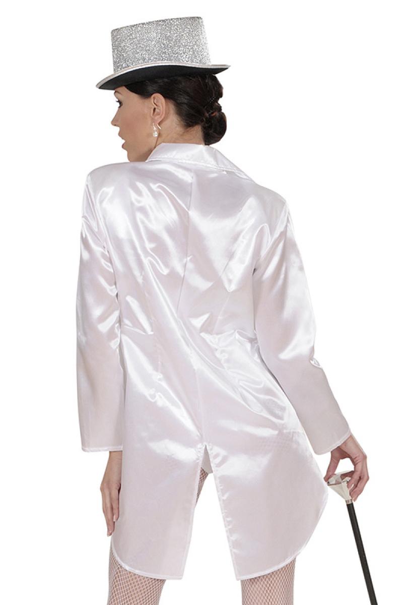 Frac femme satiné blanc taille S
