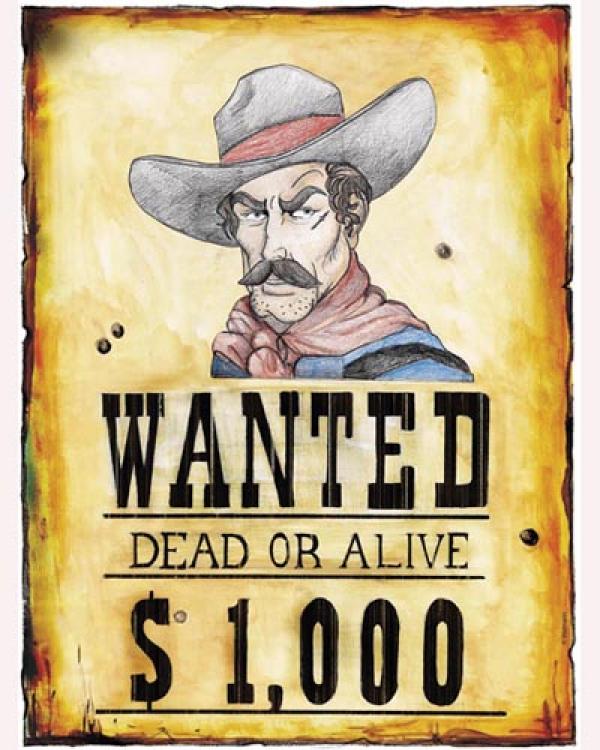 Affiche wanted 38x50 cm