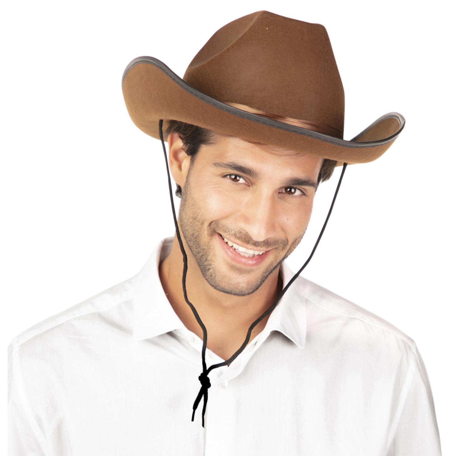 Chapeau adulte Cowboy marron