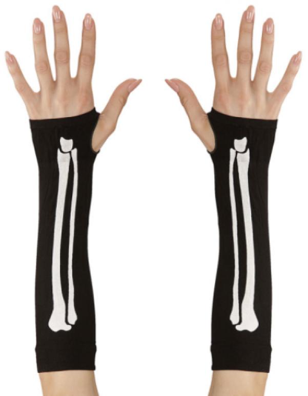 Gants mitaines squelette
