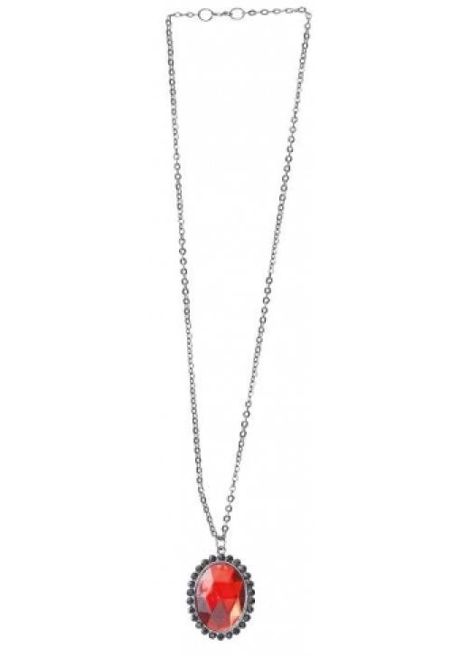 Collier gothique / médiéval pierre rouge