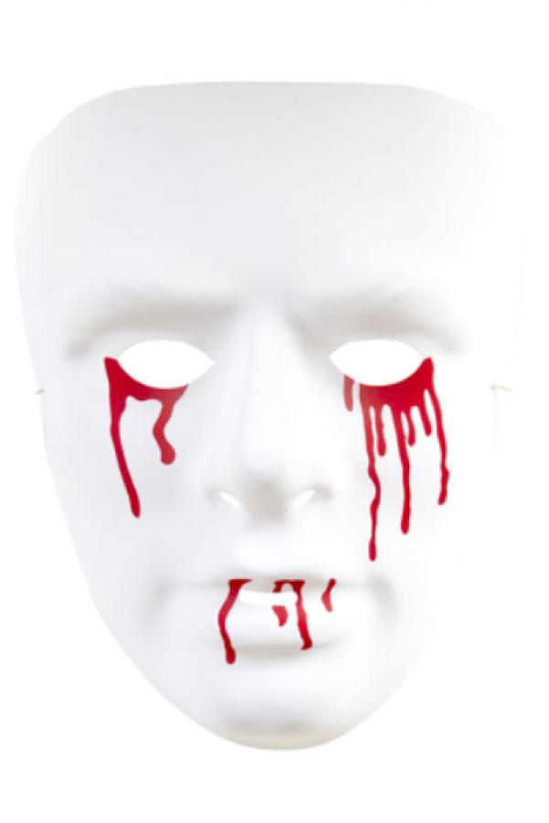 Masque blanc ensanglanté