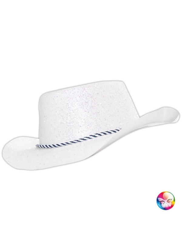 Chapeau cow boy à paillettes irisé