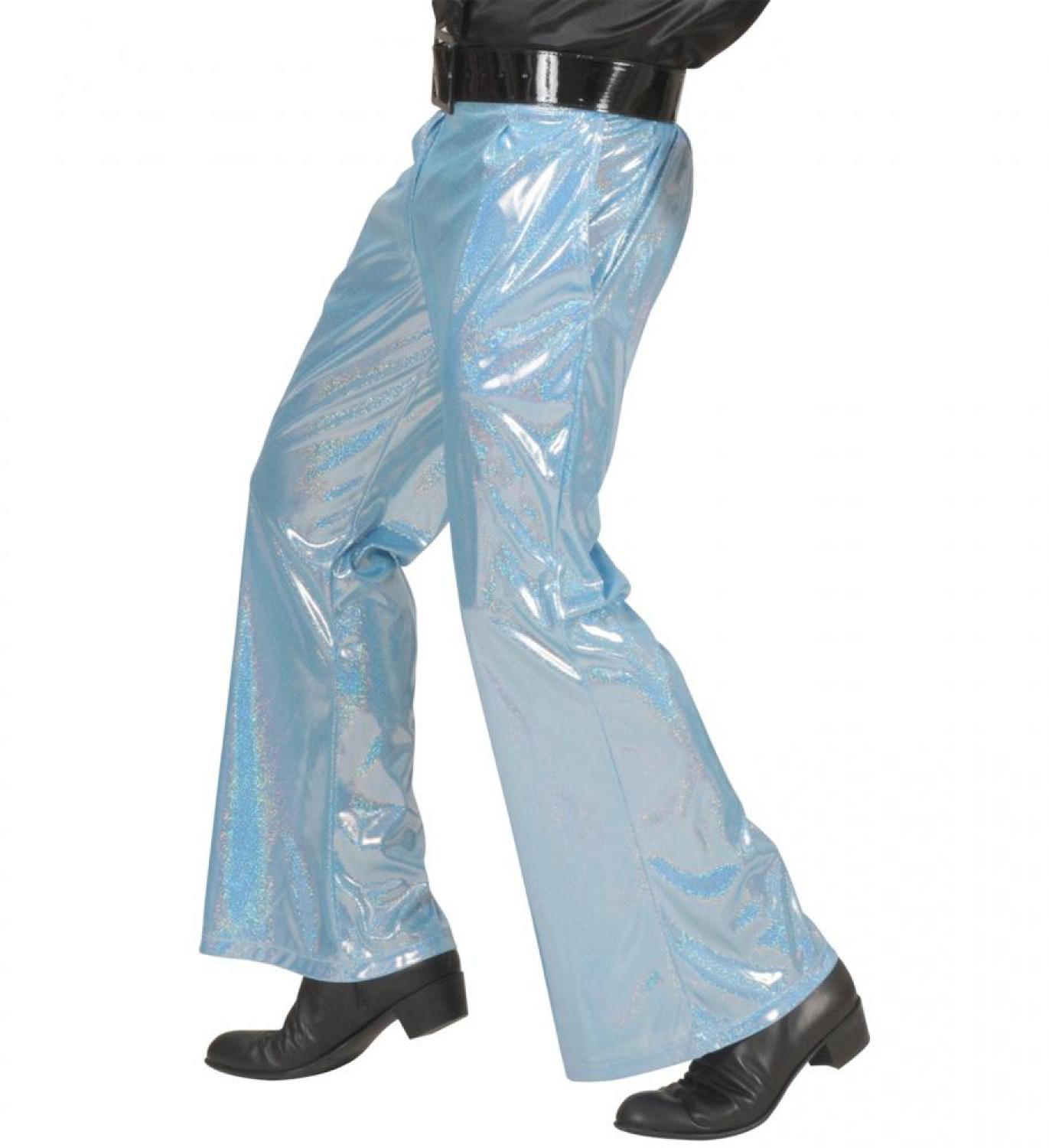Pantalon disco holographique bleu taille M/L
