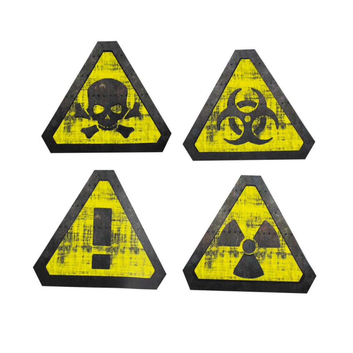 4 Autocollants d'avertissement danger
