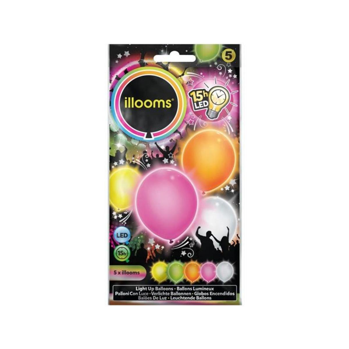 Sachet de 5 ballons lumineux à LED