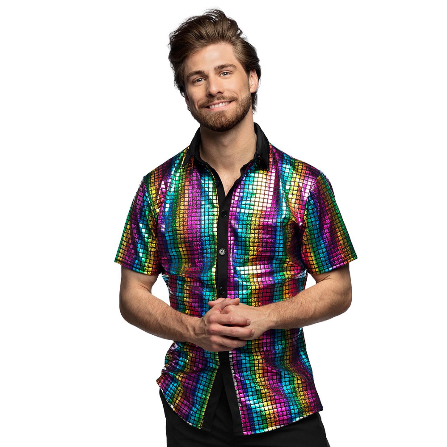 Chemise disco Diamond multicolore taille M