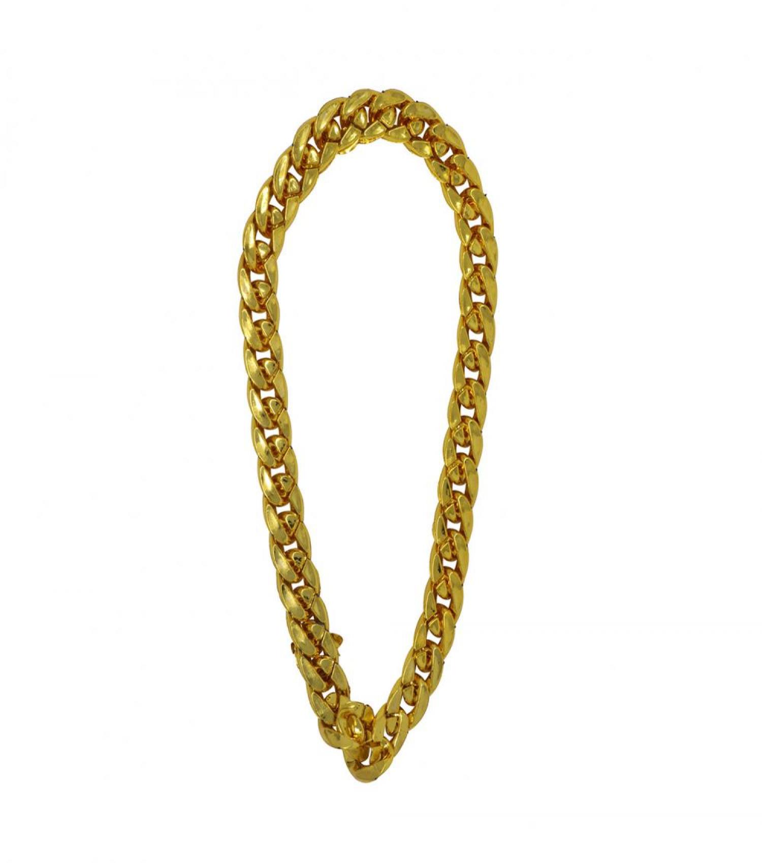 Collier grosse chaine couleur or