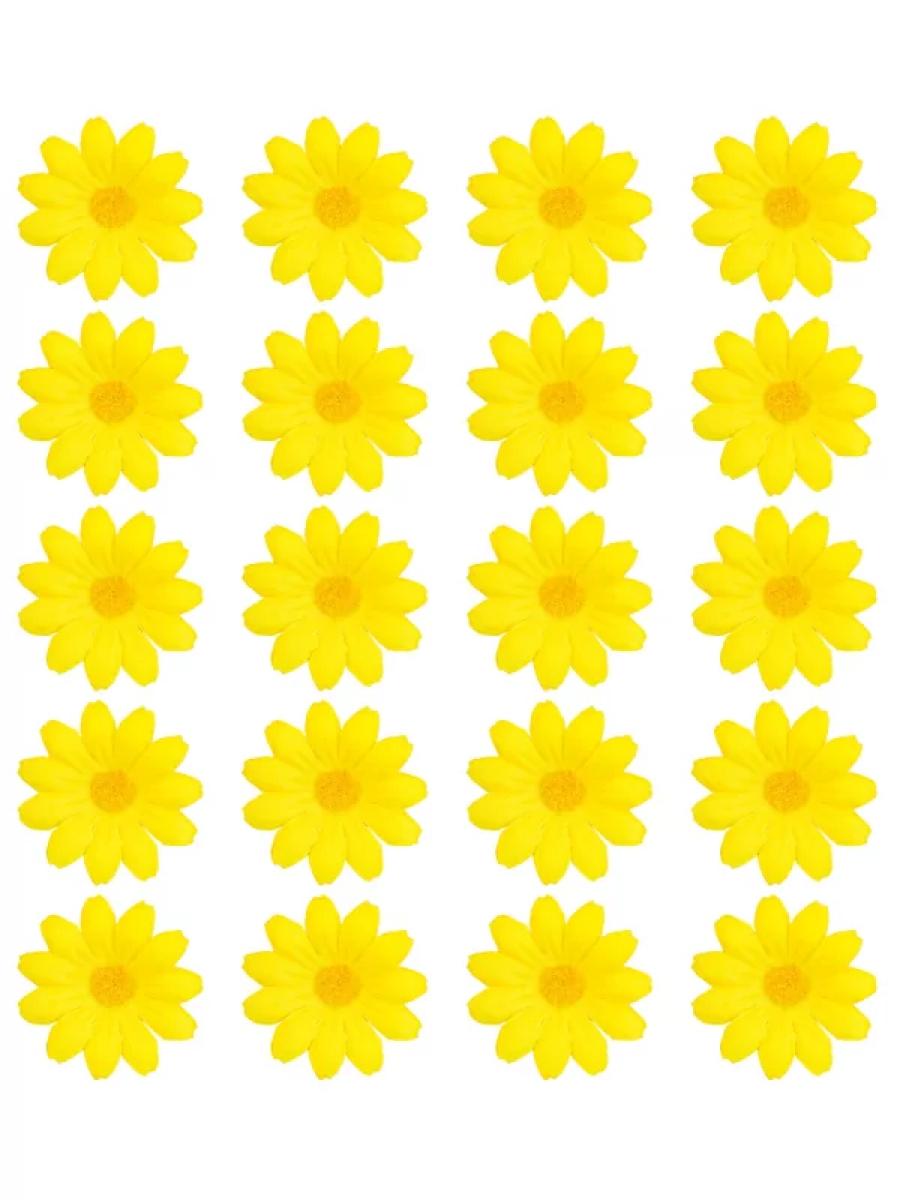 Marguerites de décoration jaune