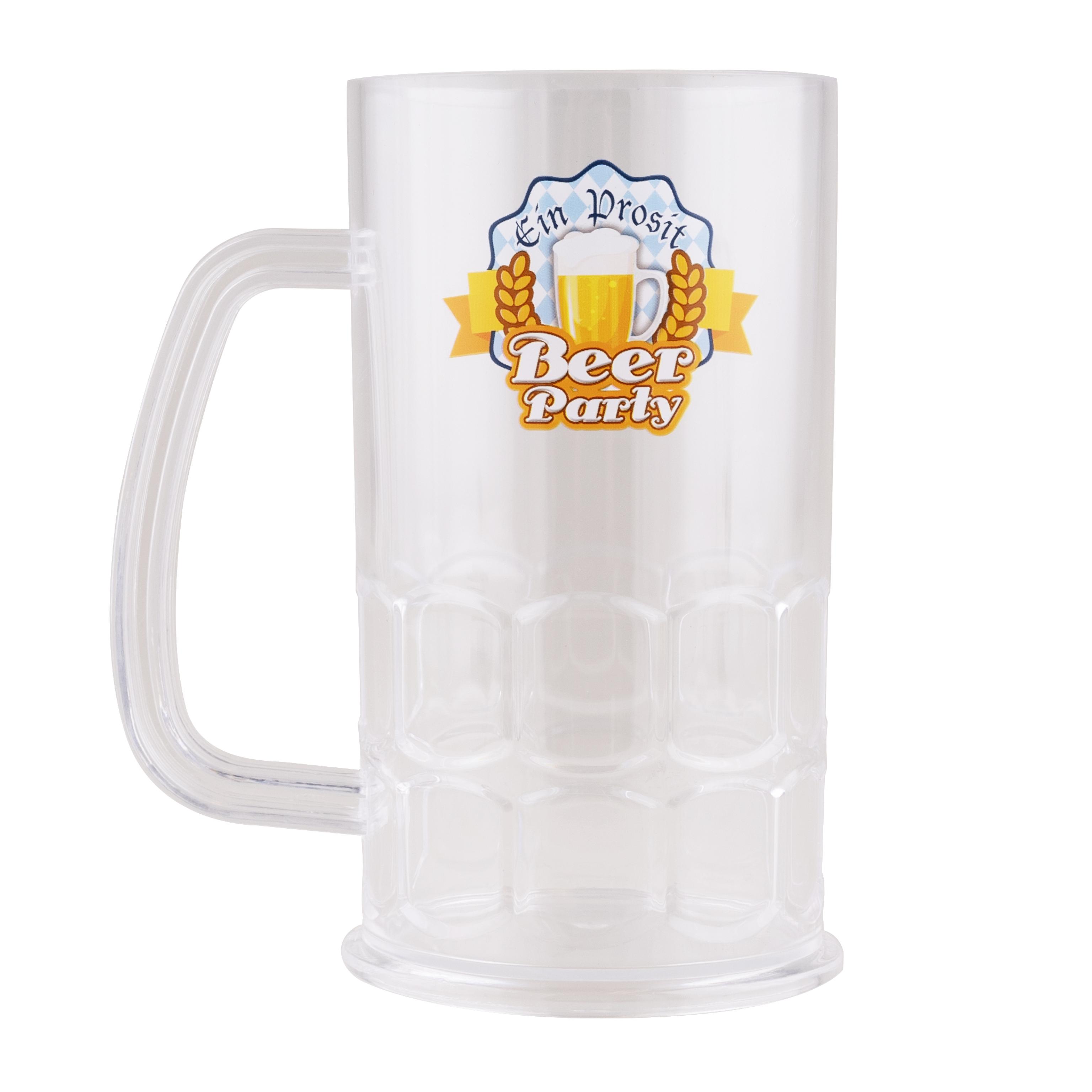 Chope à biere en plastique