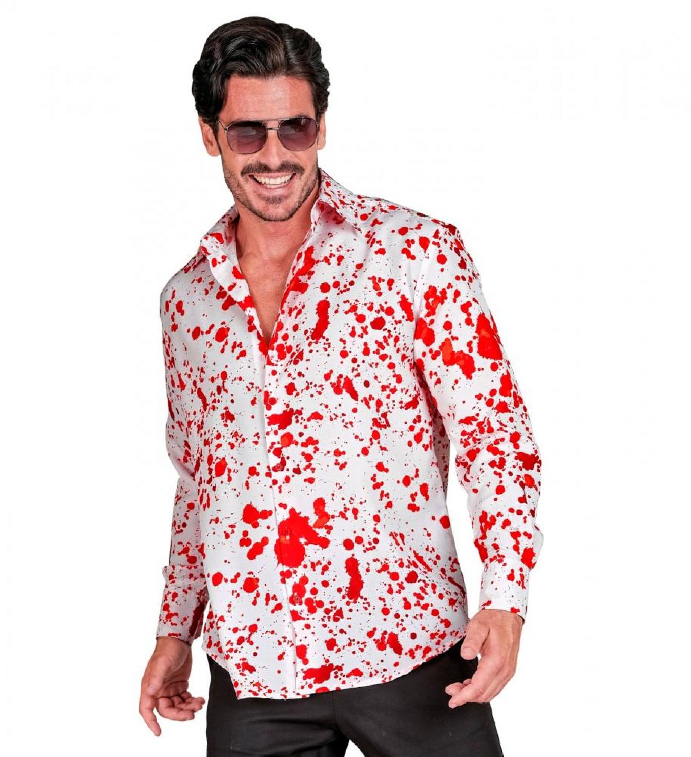 Chemise psychopathe ensanglantée taille S/M