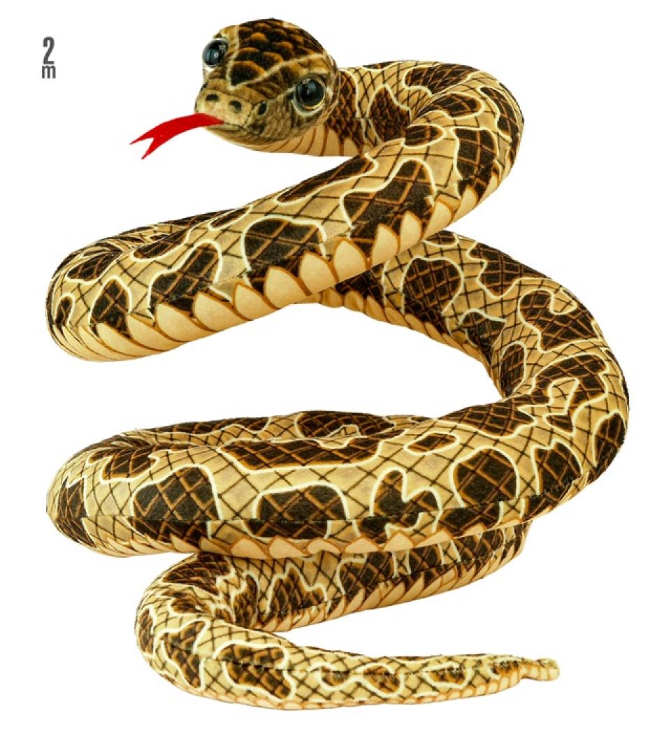 Serpent 200cm en peluche pour décoration