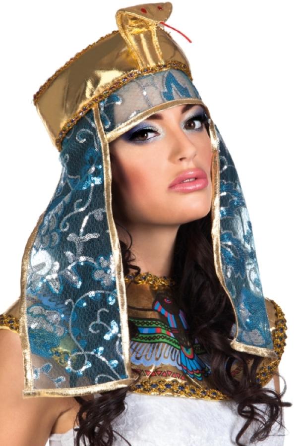 Coiffe Egyptienne Bleue