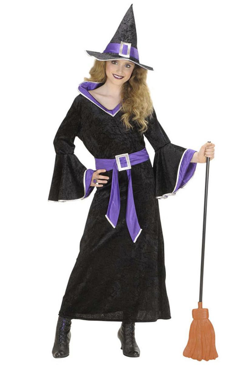 Sorcière noire et violette 5/7 ans