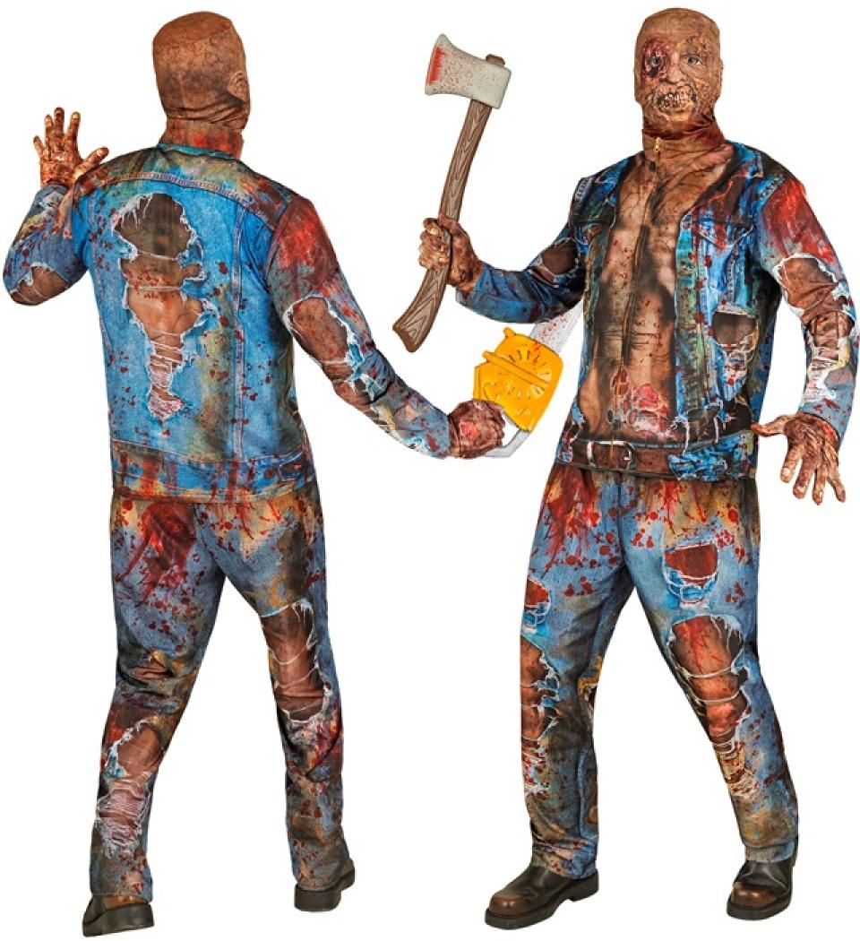 Déguisement effet réaliste zombie imprimé Fast Costume intégral taille XL