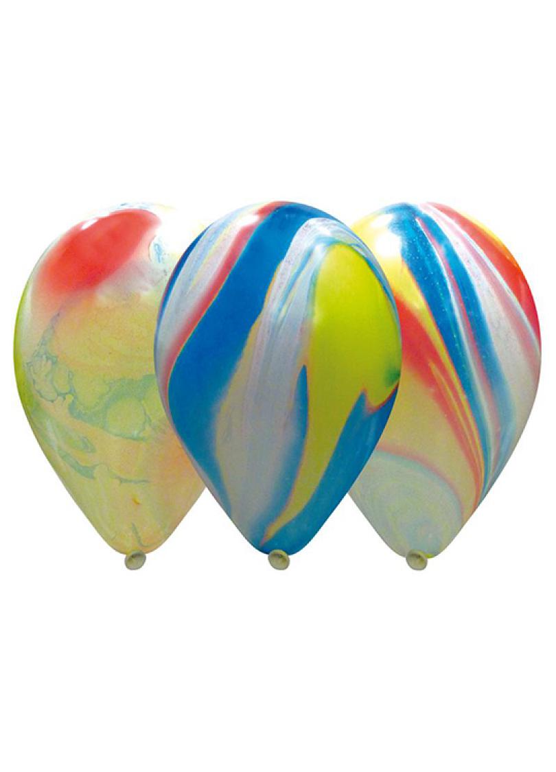10 Ballons marbrés
