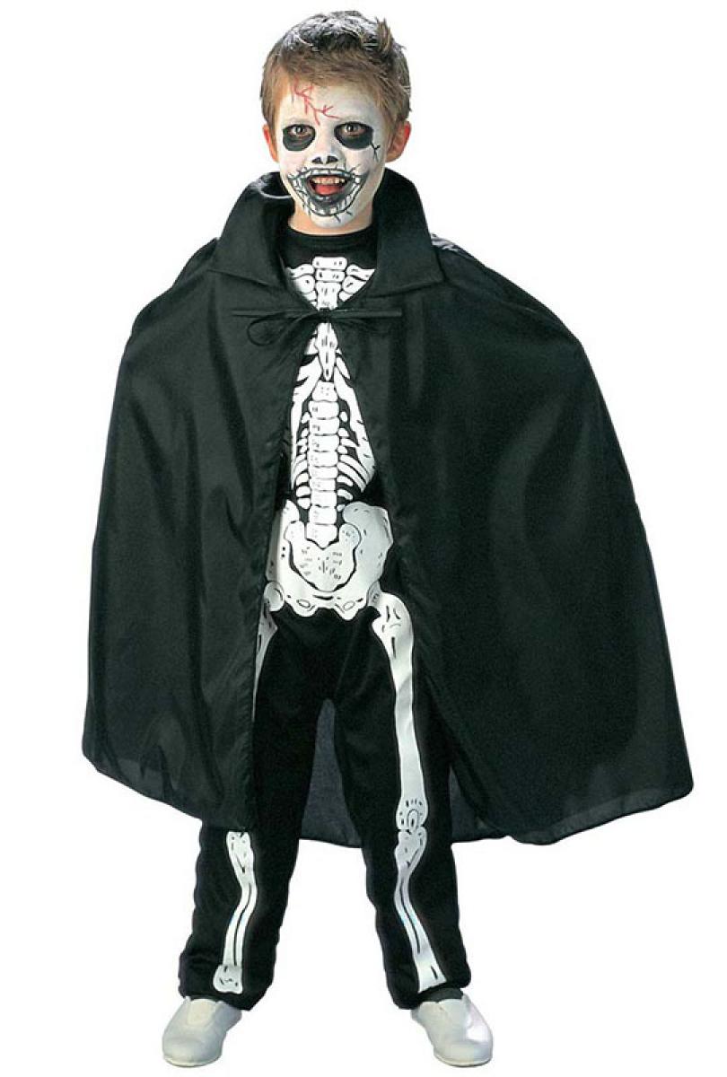 Cape noire en tissu enfant 75cm