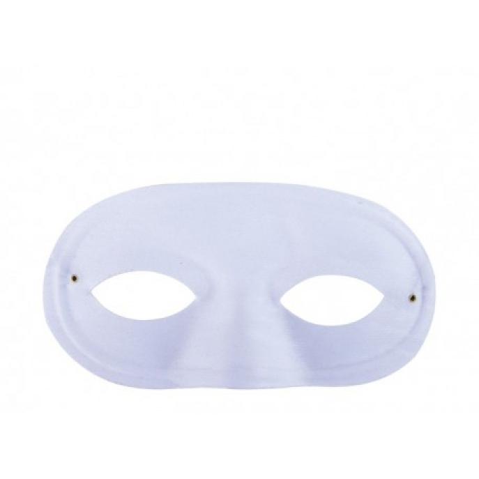Loup domino satin adulte blanc