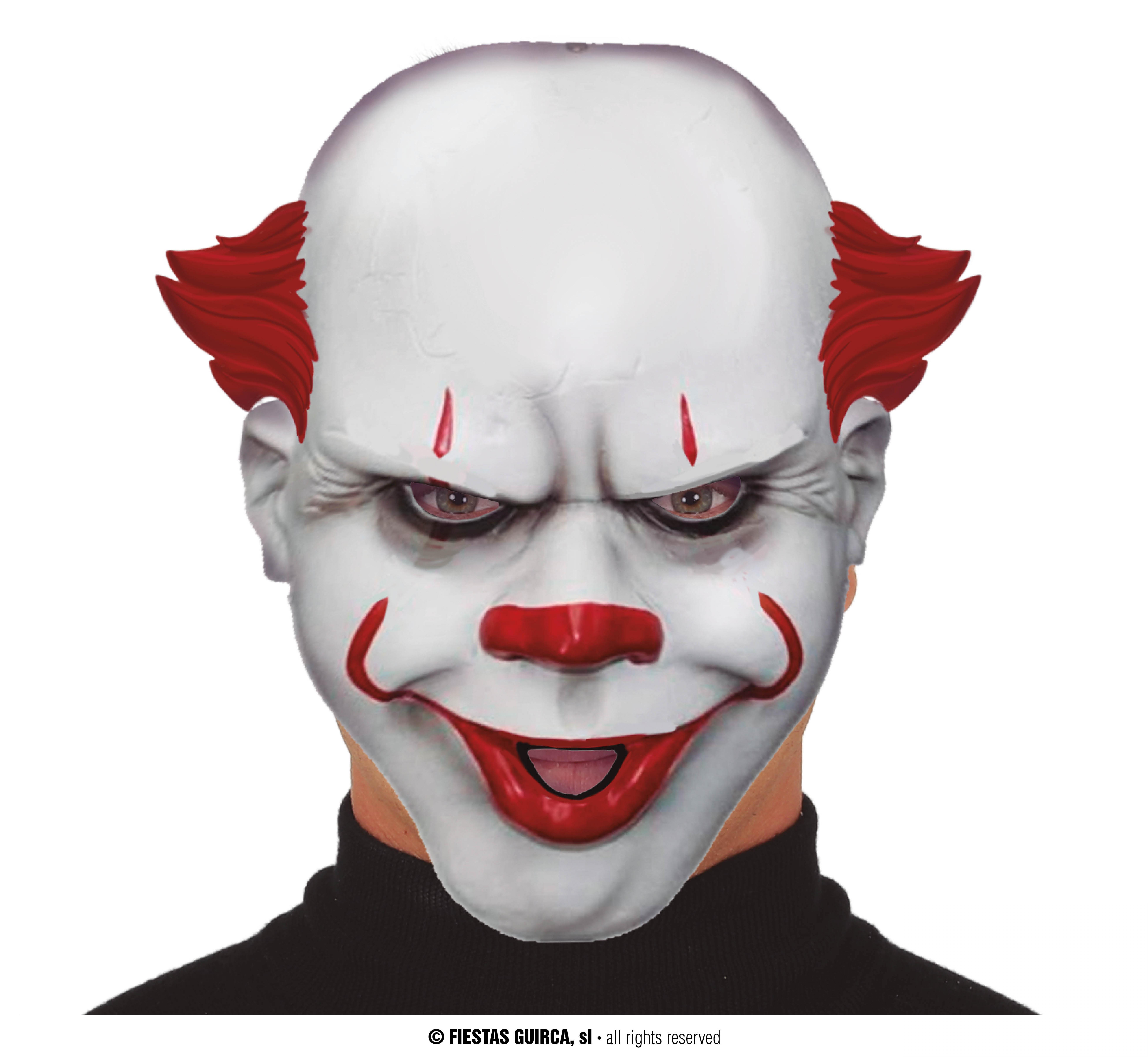 Masque de bouffon clown PVC