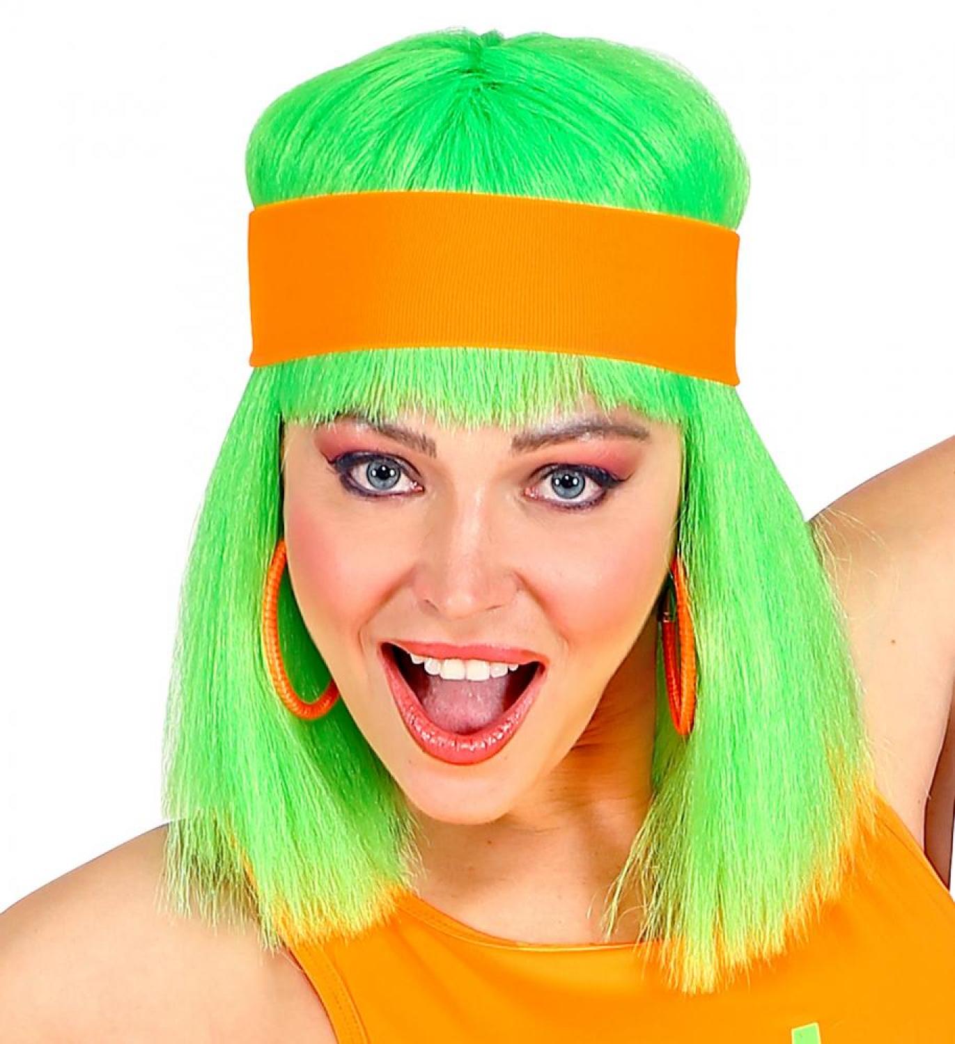 Bandeau élastique fluo pour cheveux orange