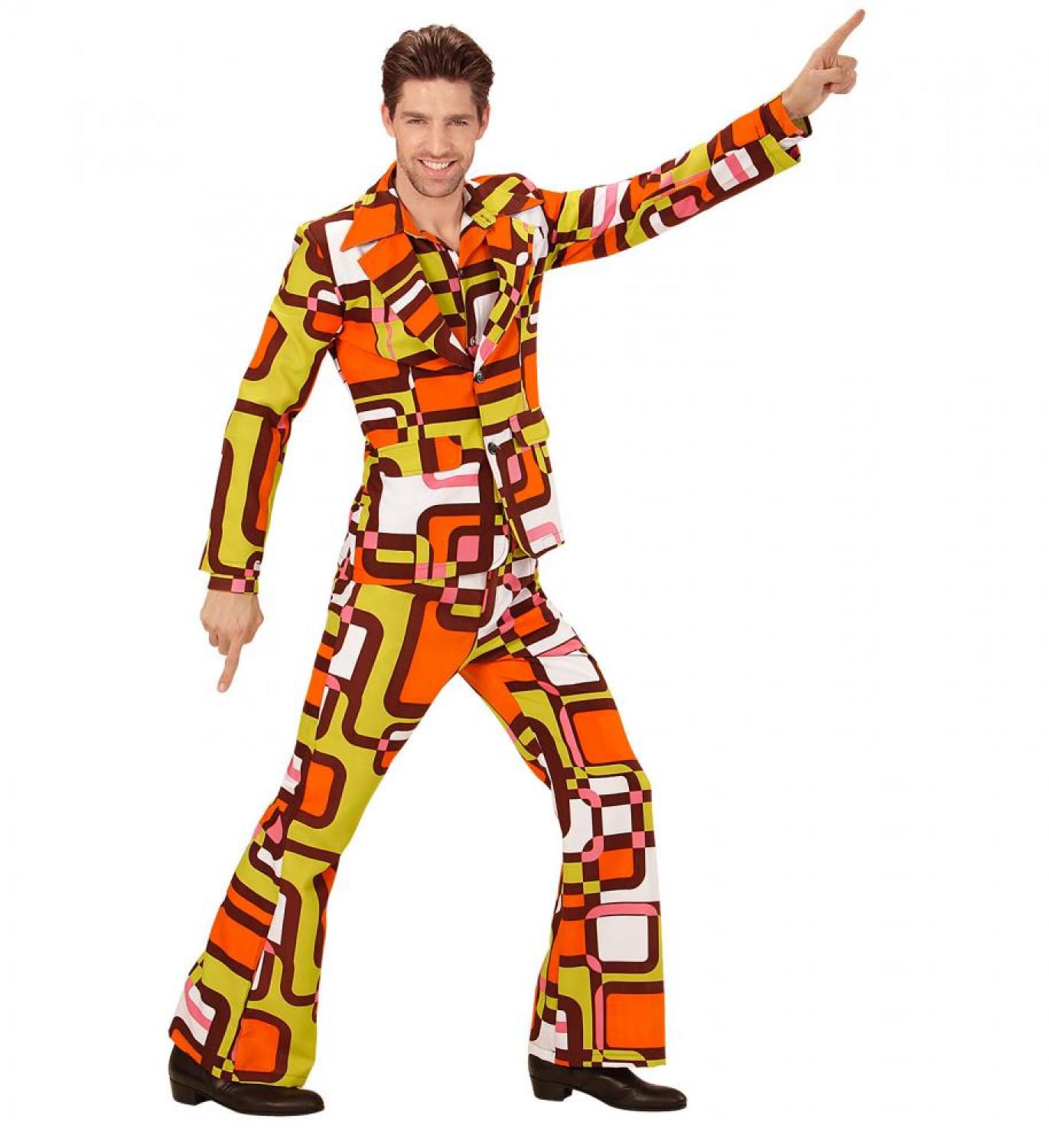 Costume des années 70 Groovy disco Retro taille M