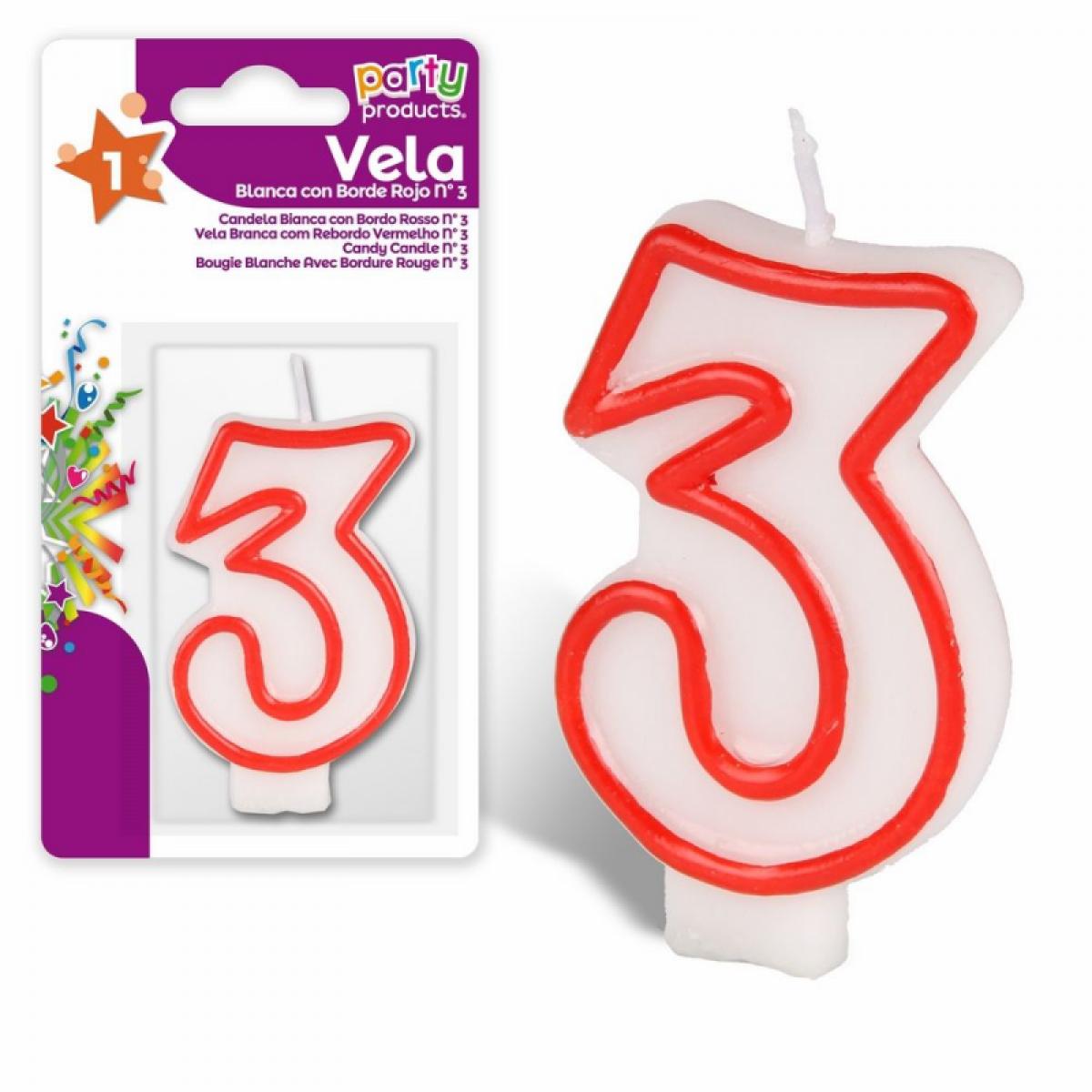 Bougie anniversaire chiffre 3