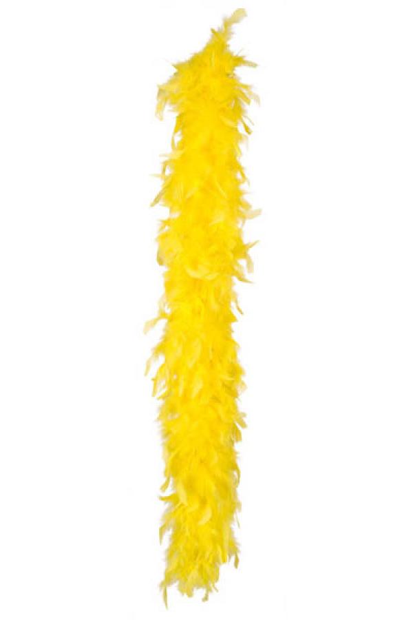 Boa en plumes 1.80m 45-50g jaune fluo