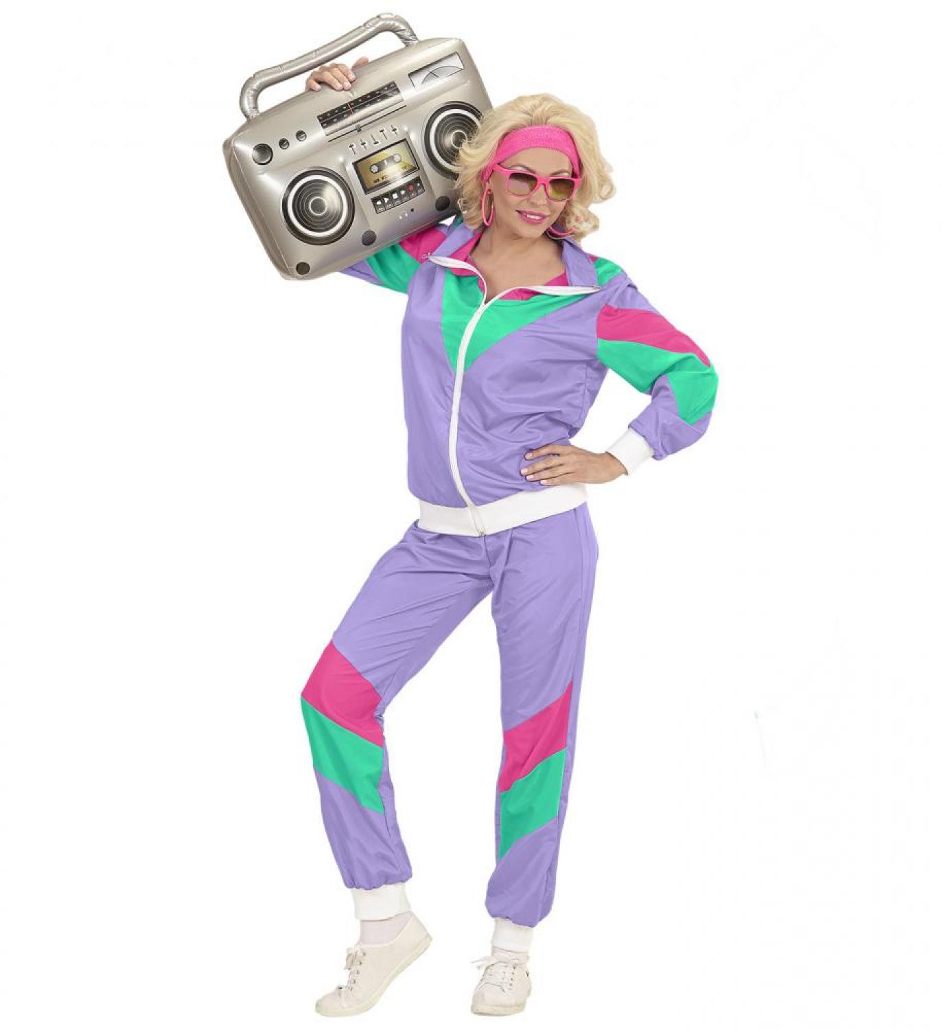 Jogging années 80 fluo violet taille S