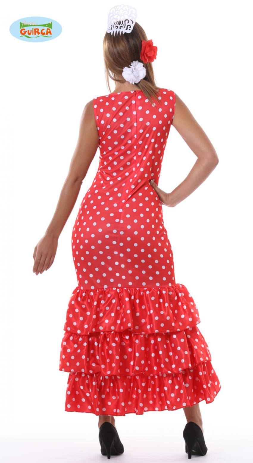 Espagnole rouge pois blanc taille M