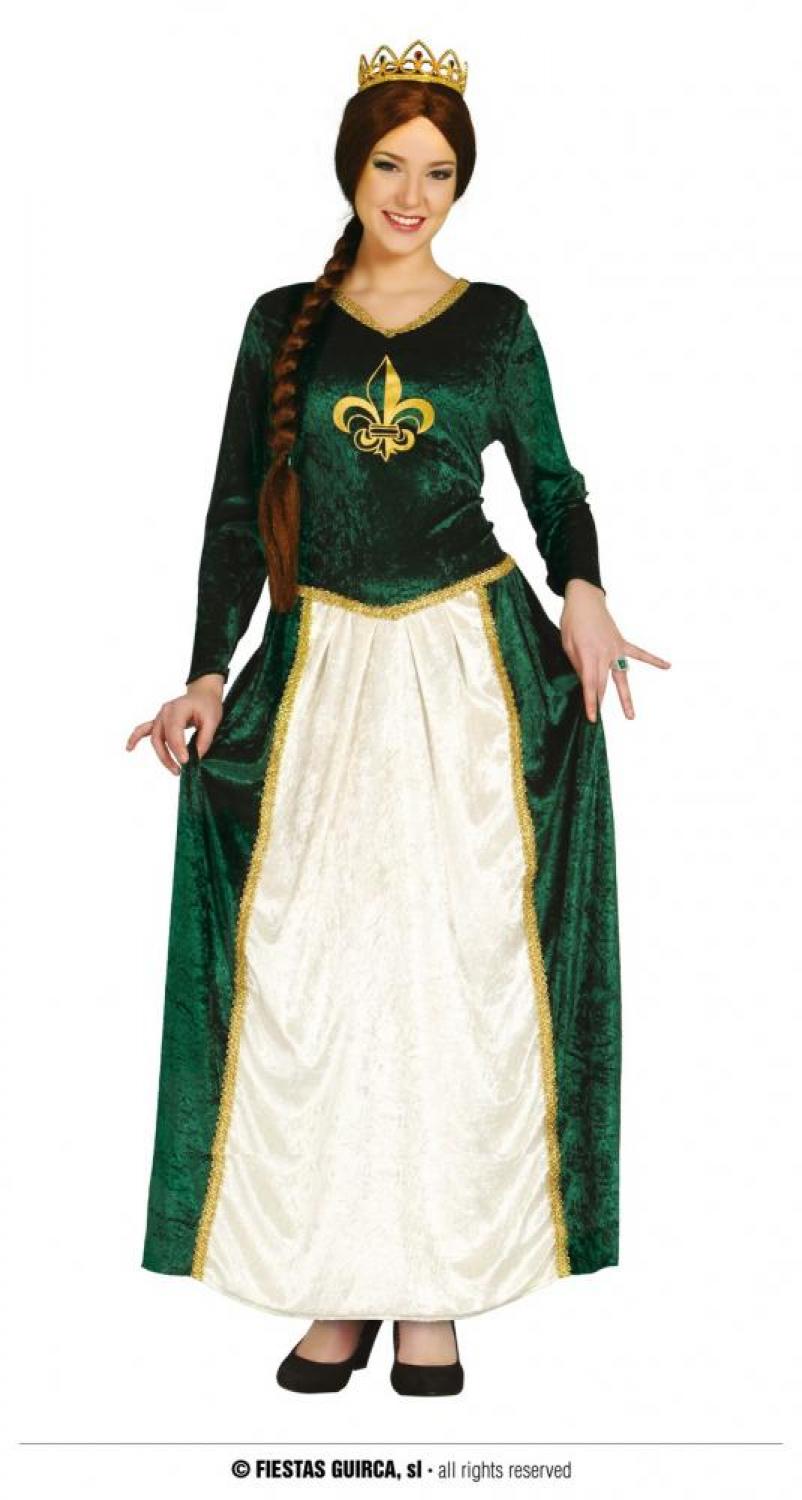 Robe médiévale verte velours taille M/L