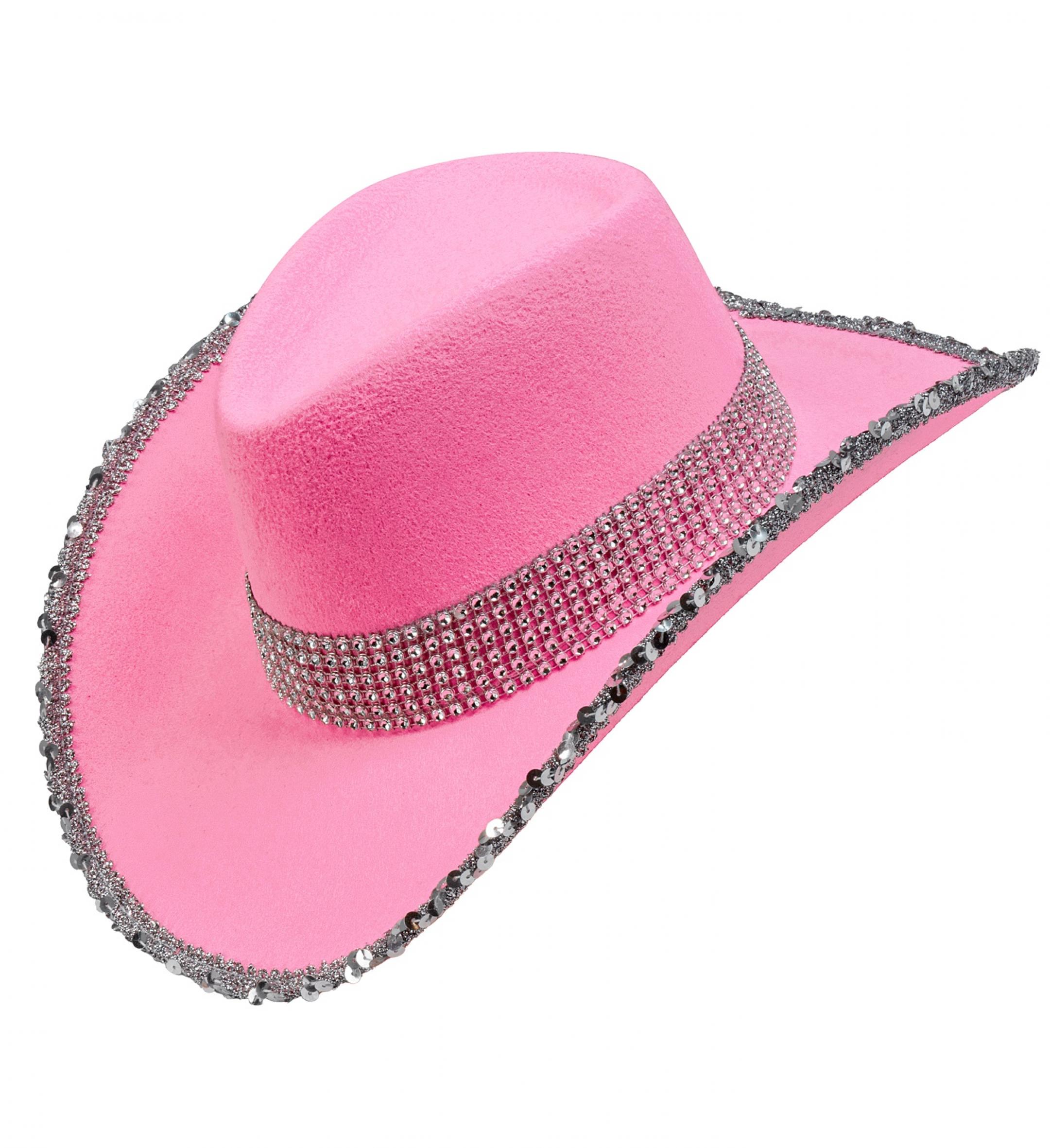Chapeau cow girl party strass rose