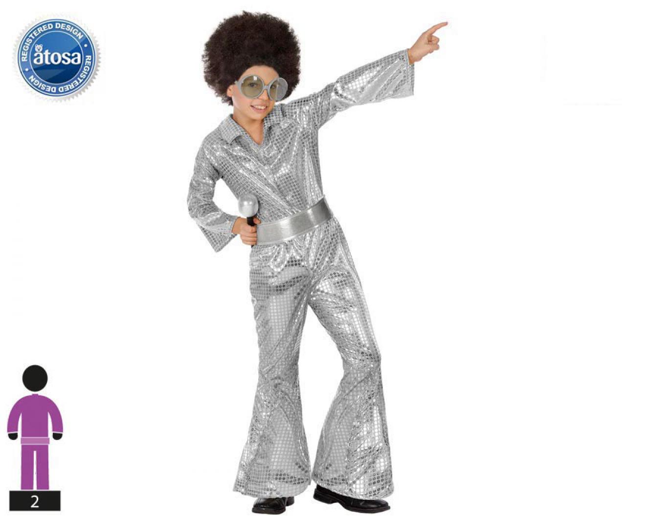 Combinaison disco argent taille 10/12 ans