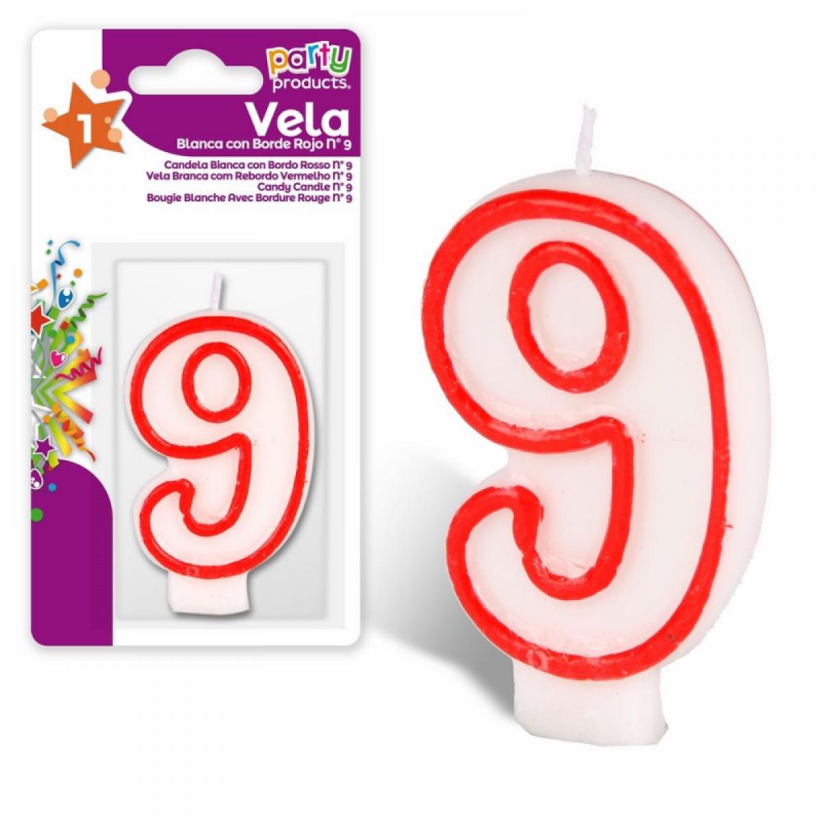 Bougie anniversaire chiffre 9