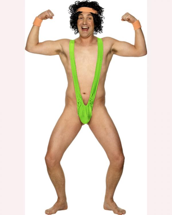 Tenue borat mankini vert
