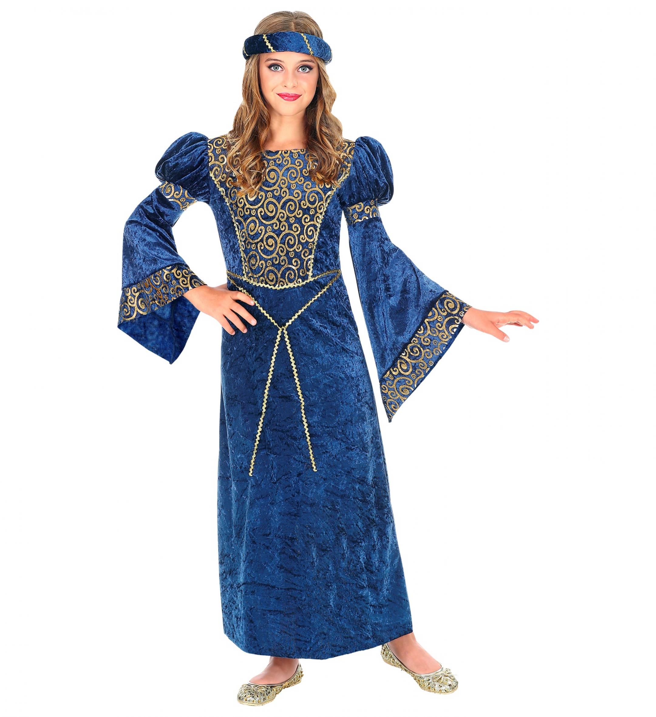 Lady Renaissance bleue et or taille 8/10 ans