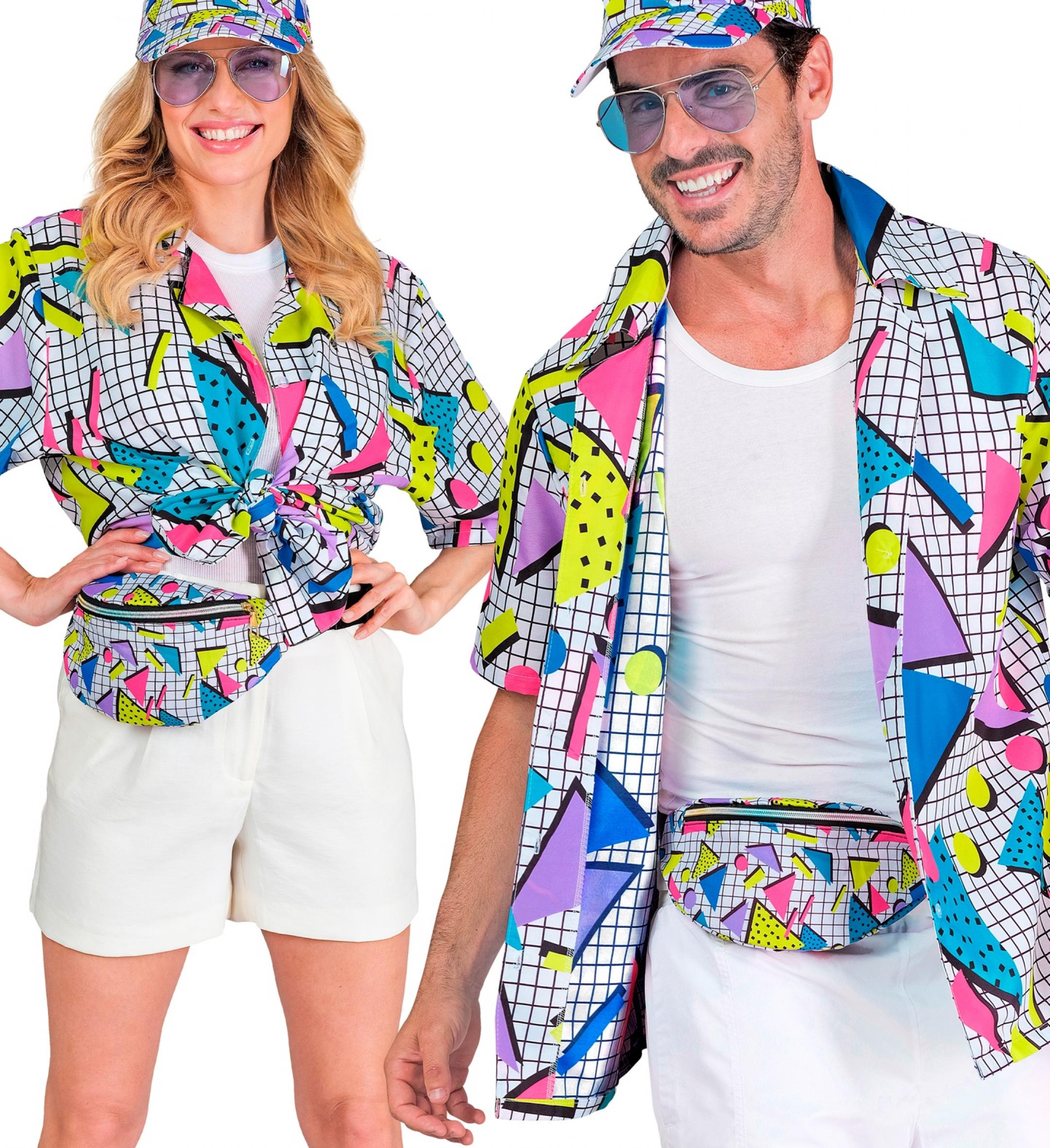 Chemise années 80 funk fashion géométrique taille S/M