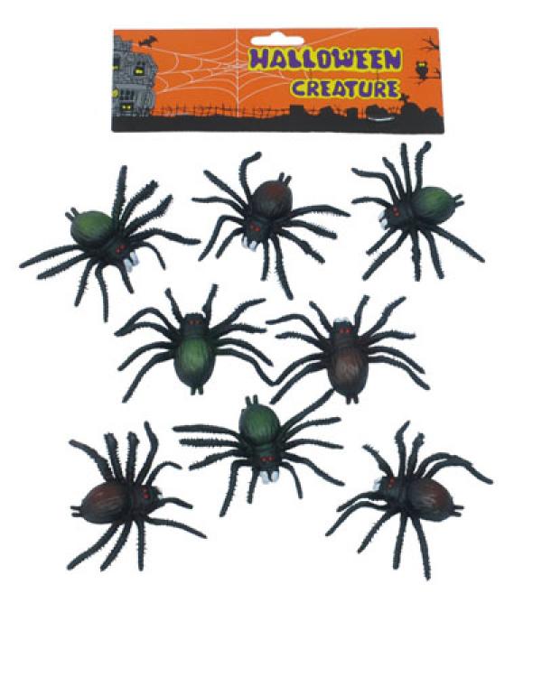 Sachet 8 araignées 7cm