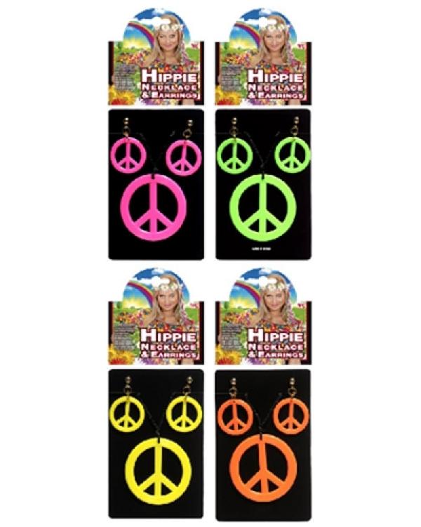 Set hippie fluo vert