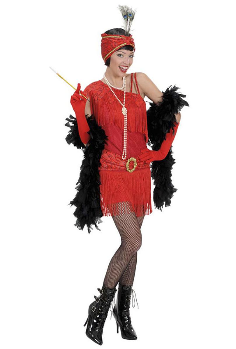 Robe Charleston rouge frangée taille S