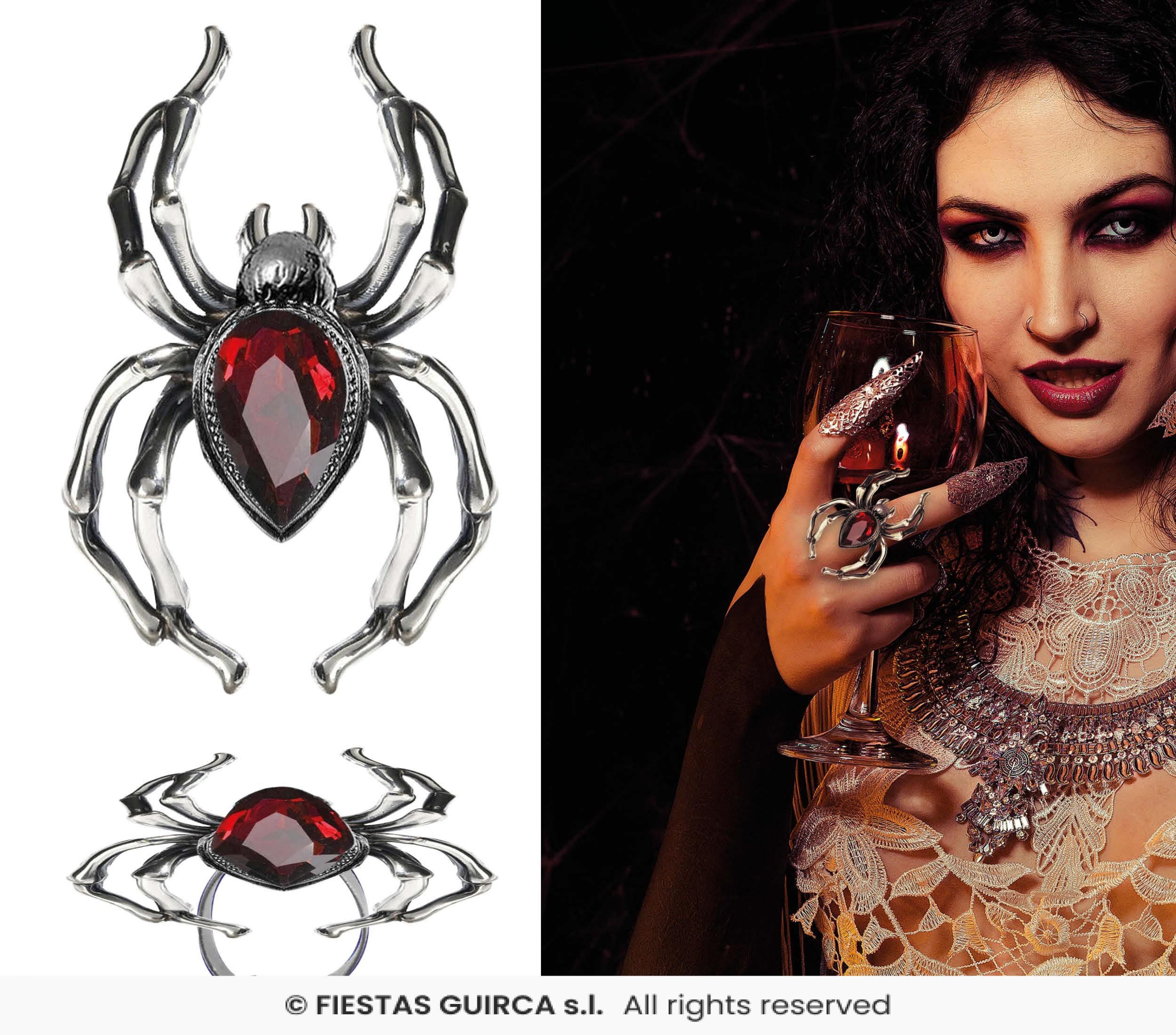 Bague en métal araignée