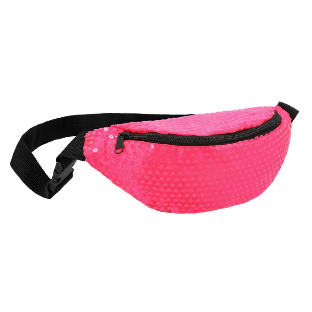 Sac banane années 80 rose fluo