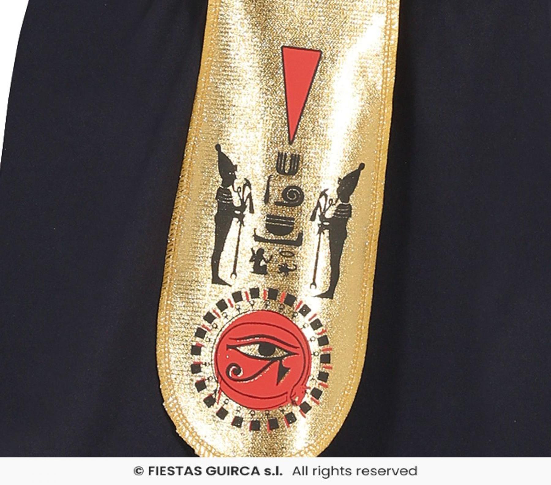 Pharaon égyptien garçon noir et or 3/4 ans